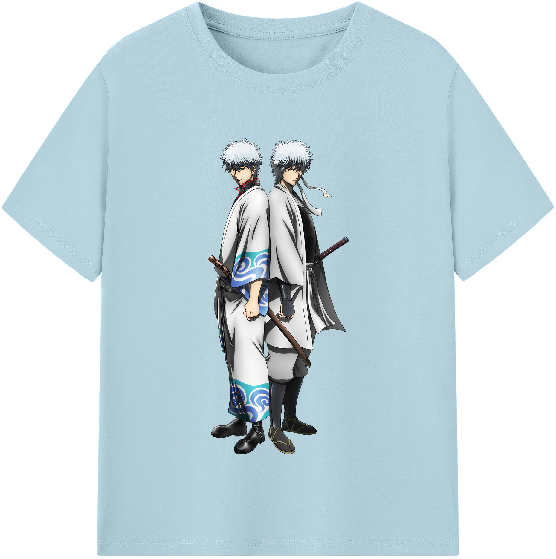 （画像用） ぎんたま 坂田銀時（さかたぎんとき） 神楽 志村新八（しむら しんぱち） GINTAMA Sakata Gintoki Kagura Shimura Shinpachi 綿100％半袖Tシャツ（フロントプリント）